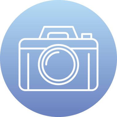 Bir kamera simgesinin vektör illüstrasyonu 