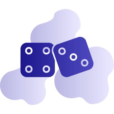 oyun zarları simgesi, vektör illüstrasyonu 