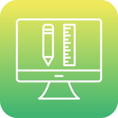 Web tasarım simgesi, vektör illüstrasyonu basit tasarım