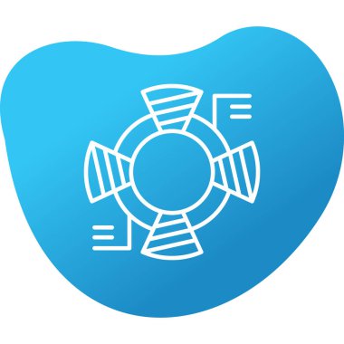 Donut Çizelgesi simgesinin vektör çizimi 