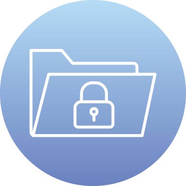 Güvenli Veri Web simgesi vektör illüstrasyonu 