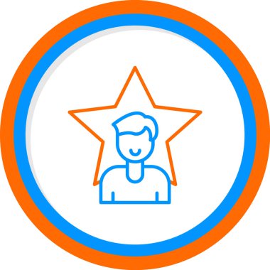 Ünlü bir insan simgesinin vektör çizimi