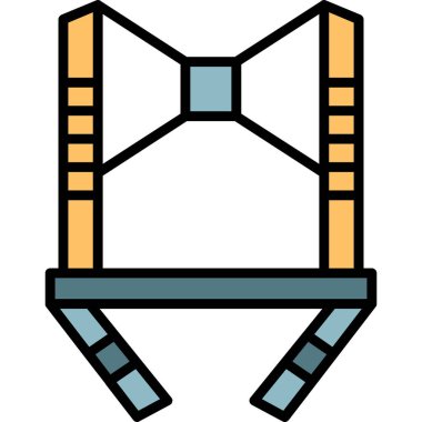 Göğüs koşum simgesinin web illüstrasyonu