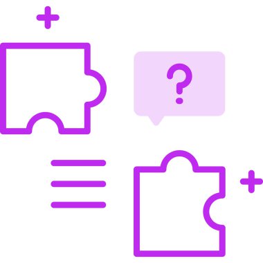 vektör illüstrasyonu, bulmaca ögesi simgesi 