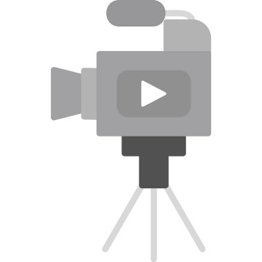 Film kamerası. Web simgesi basit illüstrasyon 