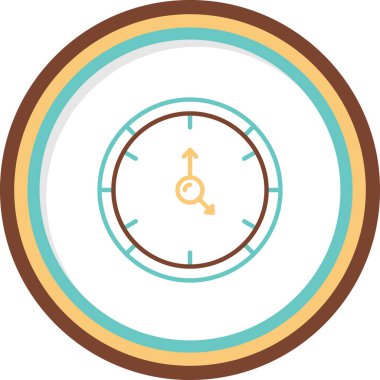 Saat simgesi, vektör illüstrasyonu basit tasarım