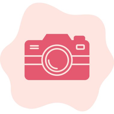 Fotoğraf makinesi simgesi, vektör illüstrasyonu. düz tasarım biçimi              