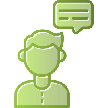 converstation simgesi, vektör illüstrasyonu basit tasarım