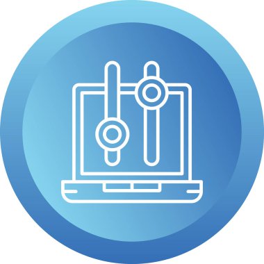 dizüstü bilgisayar simgesi, vektör illüstrasyonu basit tasarım