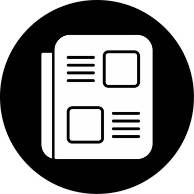 Bir gazete simgesinin vektör illüstrasyonu