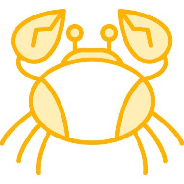 Yengeç simgesi, vektör illüstrasyonu basit tasarım 