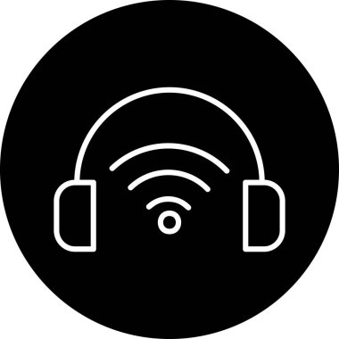 Çevrimiçi Podcast ikon vektör çizimi