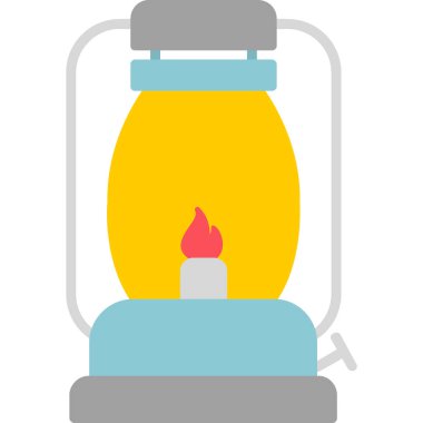 Gaz Lambası simgesinin vektör illüstrasyonu