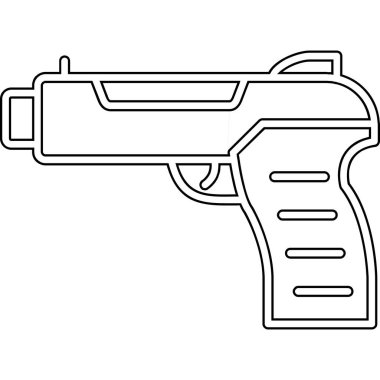 Silah. Web simgesi basit illüstrasyon 
