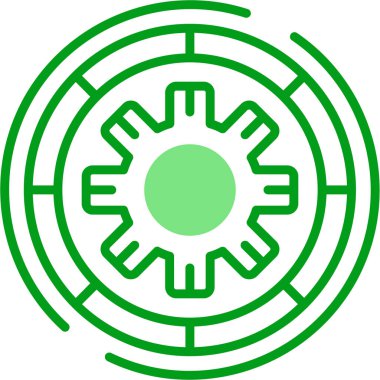 Görev yerine getirilen simge vektör illüstrasyonu         