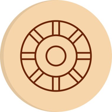 Renk Çemberi web simgesi, vektör illüstrasyonu