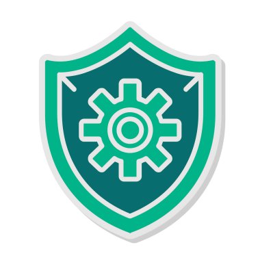 vites işaretli kalkan, vektör çizimi basit tasarım