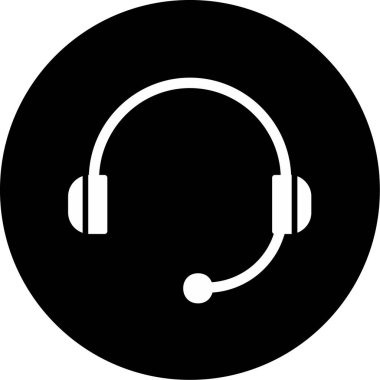 Kulaklık. Web simgesi basit illüstrasyon