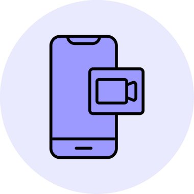 çevrimiçi konferans, illüstrasyon, vektör simgesi