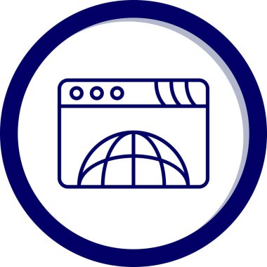 tarayıcı web simgesi, vektör illüstrasyonu