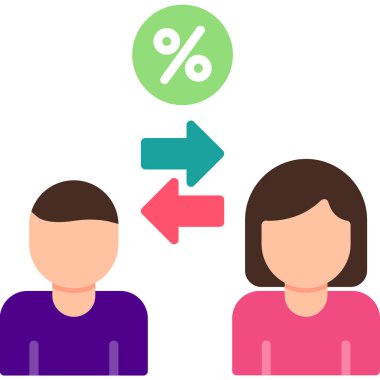 Kişiler Arası Zeka simgesi, vektör illüstrasyonu 