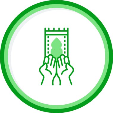 Elleri olan kilise, dua kavramı. Web simgesi basit illüstrasyon