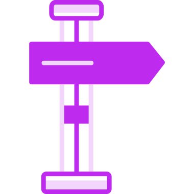 Bir sokak işaretinin vektör illüstrasyonu