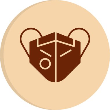 Yüz maskesi web simgesi, vektör illüstrasyonu