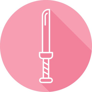 Bir kılıç simgesinin vektör illüstrasyonu 