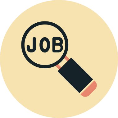 İş Arama Web simgesi vektör illüstrasyonuName 