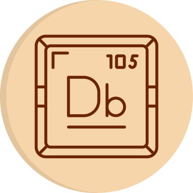 Dubnium kimyasal element vektör çizimi           