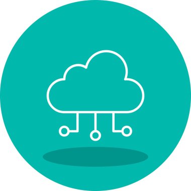 bulut hesaplama ağ simgesi, vektör illüstrasyonu 