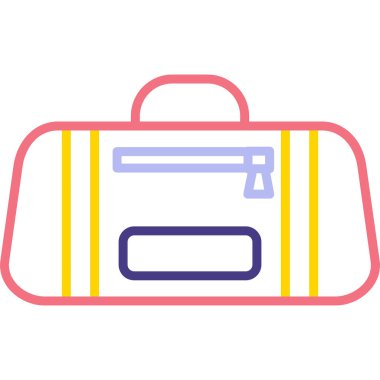 Spor çantası simgesi, vektör illüstrasyonu