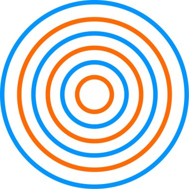 Bir çember simgesinin vektör illüstrasyonu 