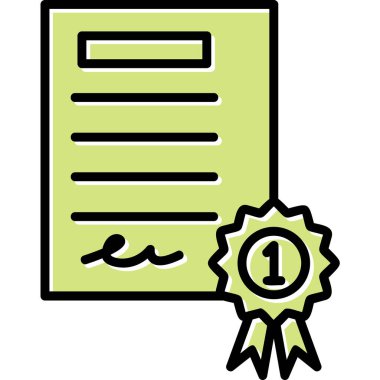 Sertifika. Web simgesi basit tasarım
