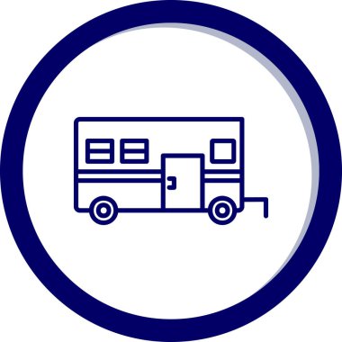 Camper van simge vektör çizim