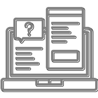 Quiz web simgesi vektör illüstrasyonu