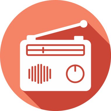 Radyo. Web simgesi basit illüstrasyon 
