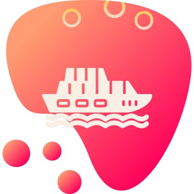 Yolcu gemisi. Web simgesi basit illüstrasyon