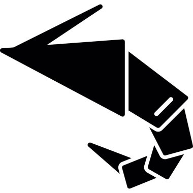 Kağıt karides. Web simgesi basit illüstrasyon