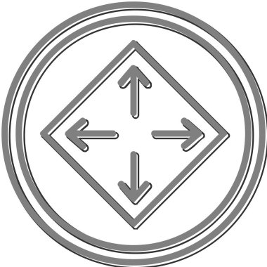 yaylı ok işareti. Web simgesi vektör illüstrasyonu