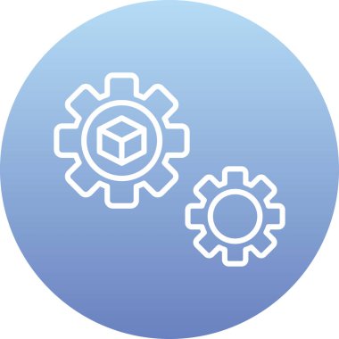 Vitesli ayar simgesi, vektör illüstrasyonu basit tasarım