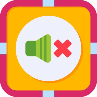 Ses simgesi olmayan bir vektör illüstrasyonu