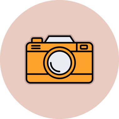 Kamera. Web simgesi basit illüstrasyon 