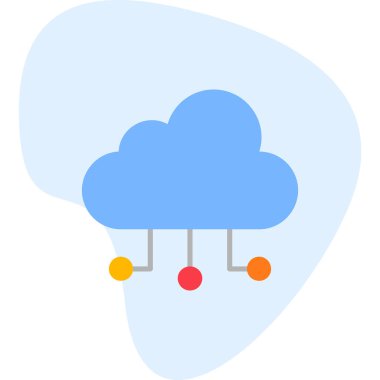 bulut hesaplama ağ simgesi, vektör illüstrasyonu 