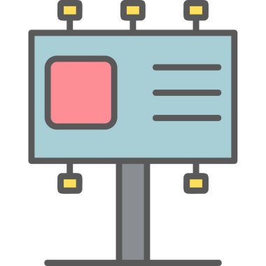 Billboard web simgesi, vektör çizim 