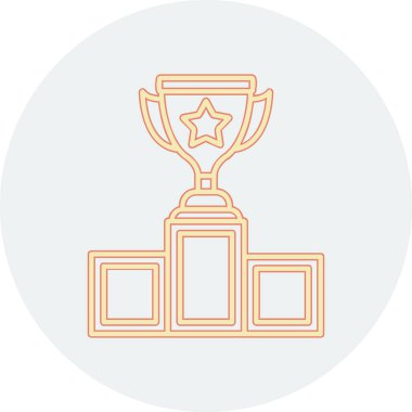 Galibiyet kupa vektör simgesi