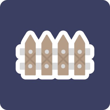 çit web simgesi, vektör çizim