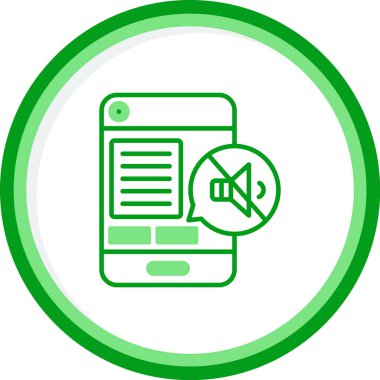 Ses akıllı telefon simgesi yok, vektör illüstrasyonu 