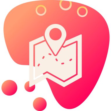 harita simgesinin vektör illüstrasyonu 